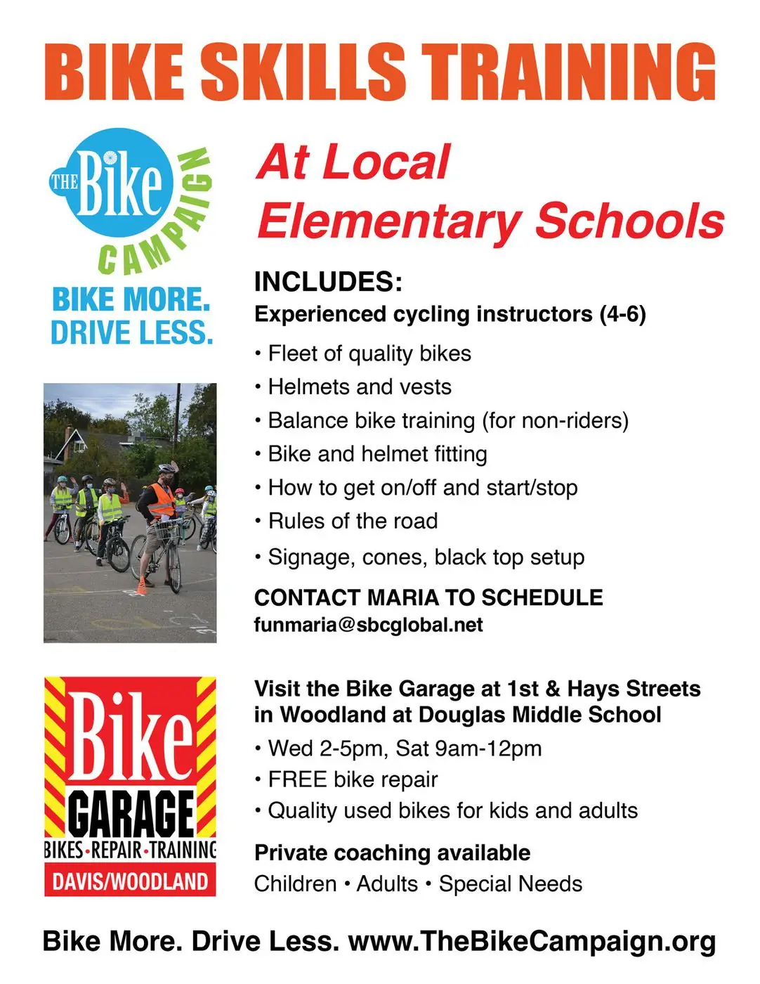 2nd grade biking skills class